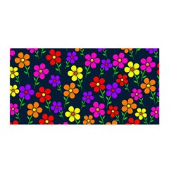 Background Flower Floral Bloom Satin Wrap 35  X 70  by Ravend