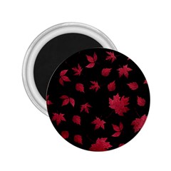 Red Autumn Leaves Autumn Forest 2 25  Magnets by Ravend