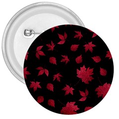 Red Autumn Leaves Autumn Forest 3  Buttons by Ravend