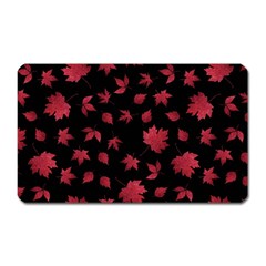 Red Autumn Leaves Autumn Forest Magnet (rectangular) by Ravend