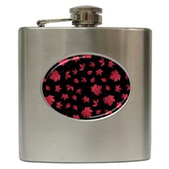 Red Autumn Leaves Autumn Forest Hip Flask (6 Oz) by Ravend