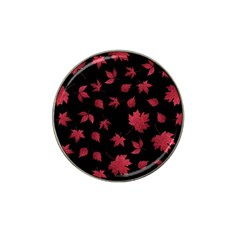 Red Autumn Leaves Autumn Forest Hat Clip Ball Marker (4 Pack) by Ravend