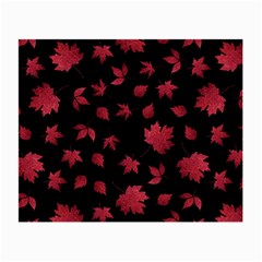 Red Autumn Leaves Autumn Forest Small Glasses Cloth by Ravend