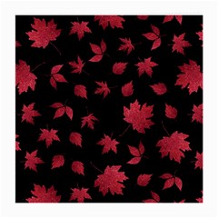 Red Autumn Leaves Autumn Forest Medium Glasses Cloth by Ravend