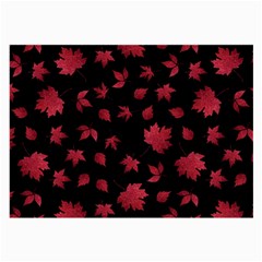 Red Autumn Leaves Autumn Forest Large Glasses Cloth by Ravend