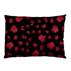 Red Autumn Leaves Autumn Forest Pillow Case by Ravend