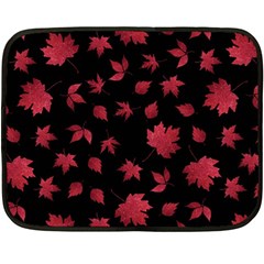 Red Autumn Leaves Autumn Forest Double Sided Fleece Blanket (mini)  by Ravend