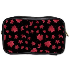 Red Autumn Leaves Autumn Forest Toiletries Bag (one Side) by Ravend