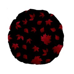 Red Autumn Leaves Autumn Forest Standard 15  Premium Round Cushions by Ravend