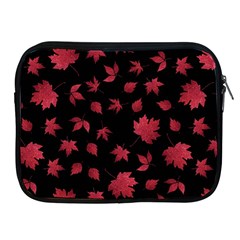 Red Autumn Leaves Autumn Forest Apple Ipad 2/3/4 Zipper Cases