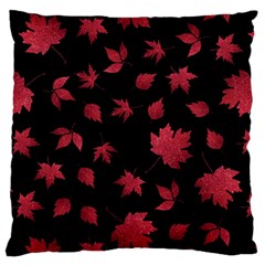 Red Autumn Leaves Autumn Forest Large Flano Cushion Case (two Sides) by Ravend