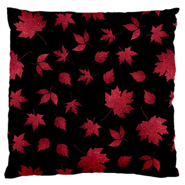 Red Autumn Leaves Autumn Forest Large Flano Cushion Case (Two Sides)