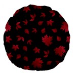 Red Autumn Leaves Autumn Forest Large 18  Premium Flano Round Cushions Front