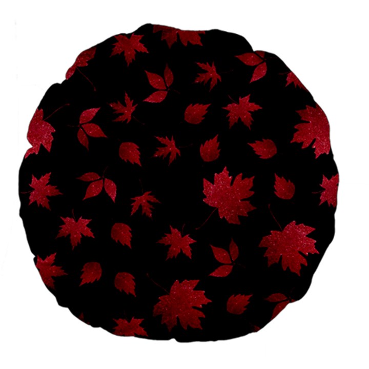 Red Autumn Leaves Autumn Forest Large 18  Premium Flano Round Cushions