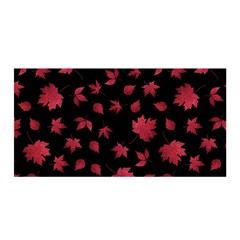 Red Autumn Leaves Autumn Forest Satin Wrap 35  X 70  by Ravend