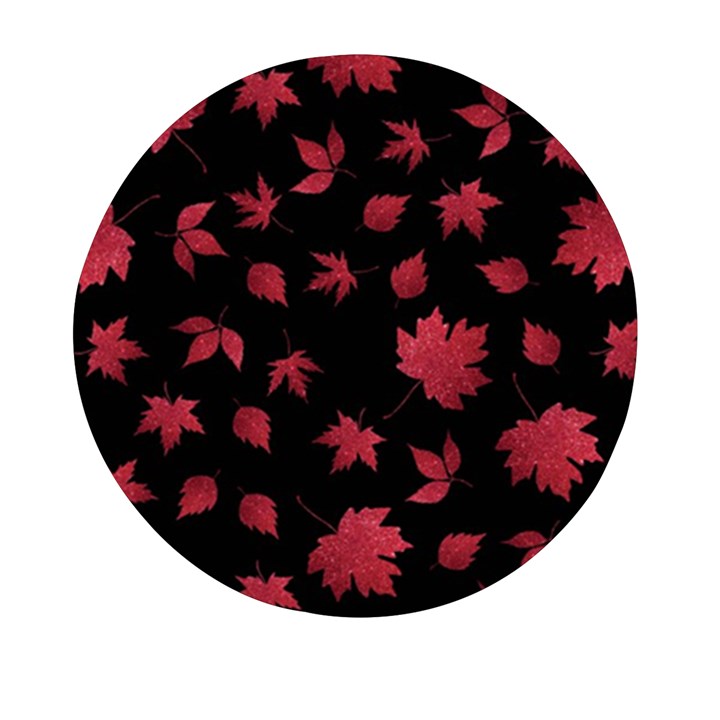 Red Autumn Leaves Autumn Forest Mini Round Pill Box