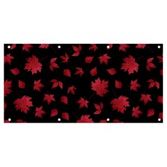 Red Autumn Leaves Autumn Forest Banner And Sign 8  X 4  by Ravend