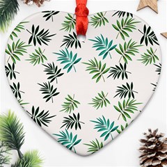 Leaves Plant Design Template Ornament (heart) by Ravend