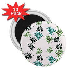 Leaves Plant Design Template 2 25  Magnets (10 Pack) 