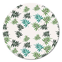 Leaves Plant Design Template Magnet 5  (round) by Ravend