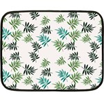 Leaves Plant Design Template Fleece Blanket (Mini) 35 x27  Blanket