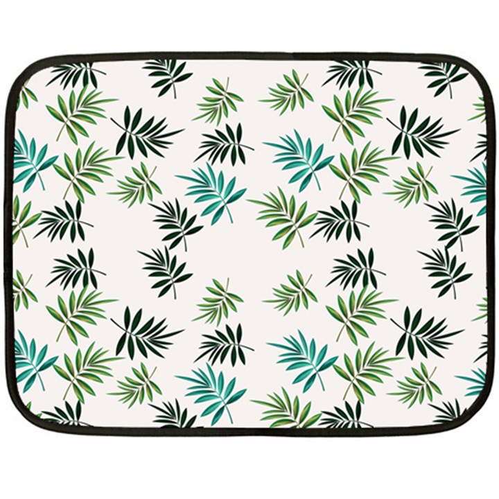 Leaves Plant Design Template Fleece Blanket (Mini)