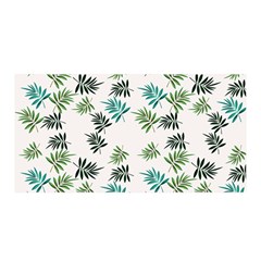 Leaves Plant Design Template Satin Wrap 35  X 70  by Ravend