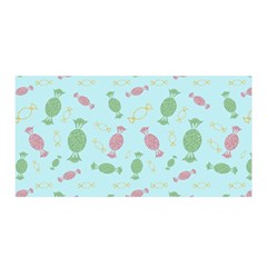 Toffees Candy Sweet Dessert Satin Wrap 35  X 70  by Ravend