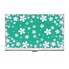 Pattern Background Daisy Flower Floral Business Card Holder by Ravend