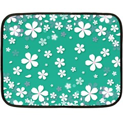 Pattern Background Daisy Flower Floral Double Sided Fleece Blanket (mini)  by Ravend