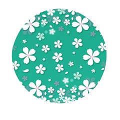 Pattern Background Daisy Flower Floral Mini Round Pill Box (pack Of 5) by Ravend