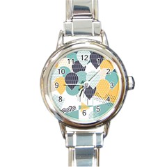 Abstract Balloon Pattern Decoration Round Italian Charm Watch