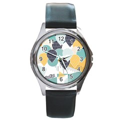 Abstract Balloon Pattern Decoration Round Metal Watch