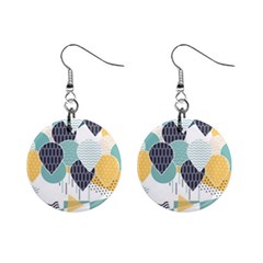 Abstract Balloon Pattern Decoration Mini Button Earrings