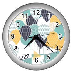 Abstract Balloon Pattern Decoration Wall Clock (silver) by Ravend