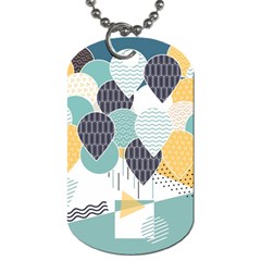 Abstract Balloon Pattern Decoration Dog Tag (One Side)