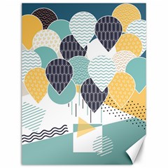 Abstract Balloon Pattern Decoration Canvas 12  X 16  by Ravend