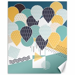 Abstract Balloon Pattern Decoration Canvas 16  X 20  by Ravend