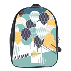 Abstract Balloon Pattern Decoration School Bag (large) by Ravend