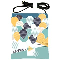 Abstract Balloon Pattern Decoration Shoulder Sling Bag by Ravend