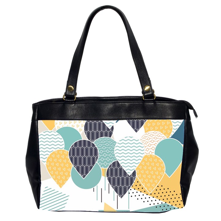 Abstract Balloon Pattern Decoration Oversize Office Handbag (2 Sides)