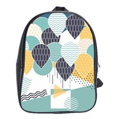 Abstract Balloon Pattern Decoration School Bag (xl) by Ravend