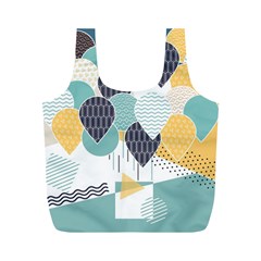 Abstract Balloon Pattern Decoration Full Print Recycle Bag (m) by Ravend