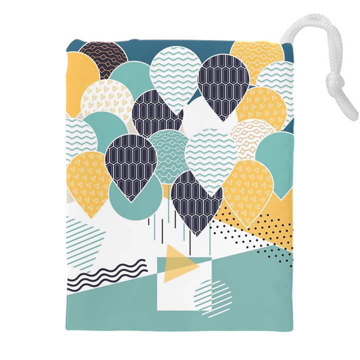 Abstract Balloon Pattern Decoration Drawstring Pouch (4XL)