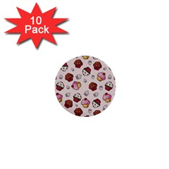 Cake Cupcake Sweet Dessert Food 1  Mini Buttons (10 Pack)  by Ravend