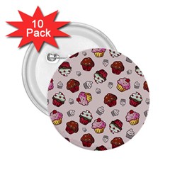 Cake Cupcake Sweet Dessert Food 2 25  Buttons (10 Pack) 