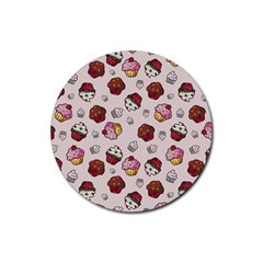 Cake Cupcake Sweet Dessert Food Rubber Coaster (round)