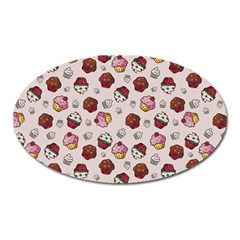 Cake Cupcake Sweet Dessert Food Oval Magnet by Ravend