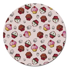 Cake Cupcake Sweet Dessert Food Magnet 5  (round) by Ravend