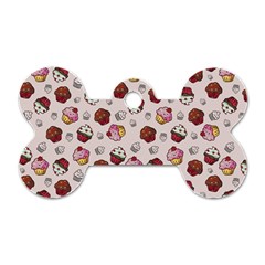 Cake Cupcake Sweet Dessert Food Dog Tag Bone (one Side) by Ravend